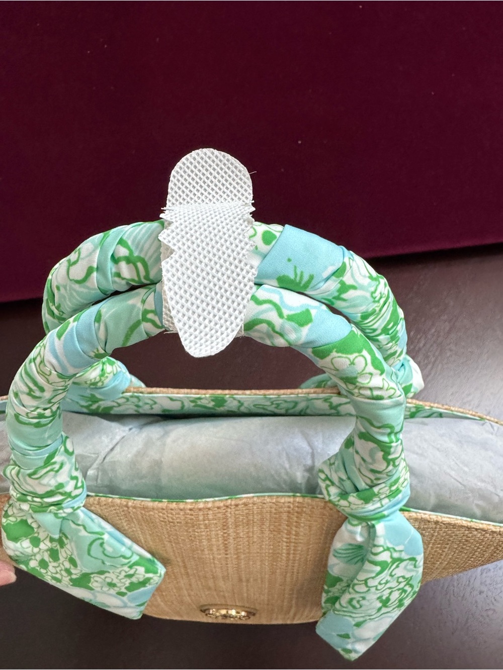 Lilly Pulitzer Panama Straw Bag New Pattern “Mint Condition Burst Of Joy” - Picture 4 of 9